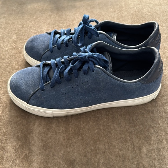 Adidas neo men size 9.5 blue suede sneaker shoes ortholite insoles. Gently used - Picture 4 of 7